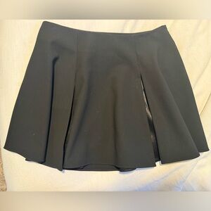 Elizabeth and James A Line Pleated Skater Black Skirt Womens size 10